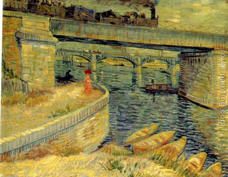 Vincent Van Gogh : Bridges across the Seine at Asnieres